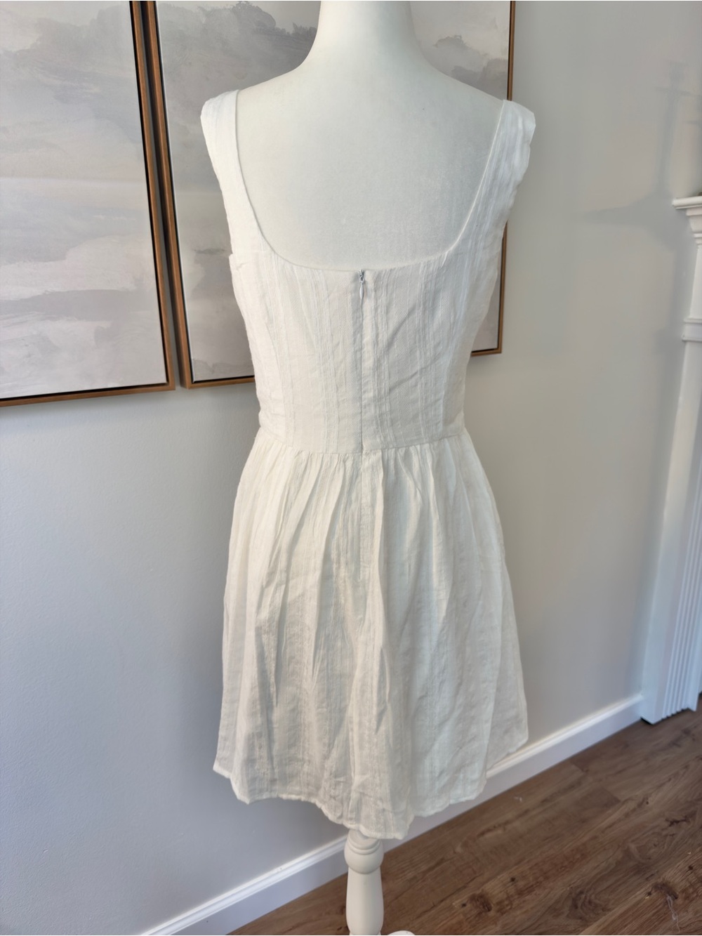 NWT Commense White Mini Dress | Square Neck - Picture 5 of 6
